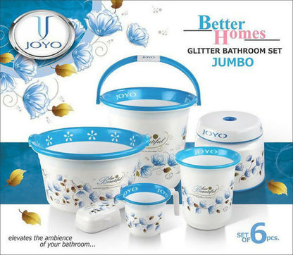 Better Home Bathroom Set 6 Pcs Jumbo Set Printed