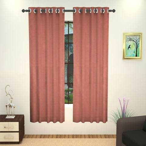 Lushomes Curtain 5 Feet, Curtains with Lining, Brown, Curtains & Drapes, parda, Urban Space Curtains(Single Pc, 54 x 60 inches) - HalfPe