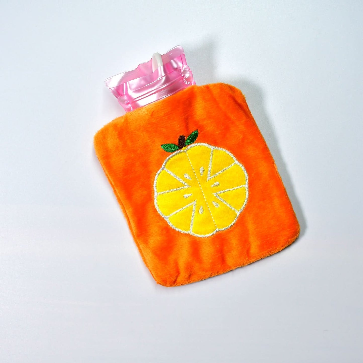 Orange Small Hot Water Bag with Cover with Pain Relief for Neck, Shoulder, Hands, Feet & Cramps