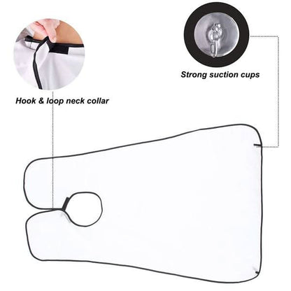 Shaving Beard Apron with Suction Cups – No-Mess Beard Catcher for Sink and Bathroom