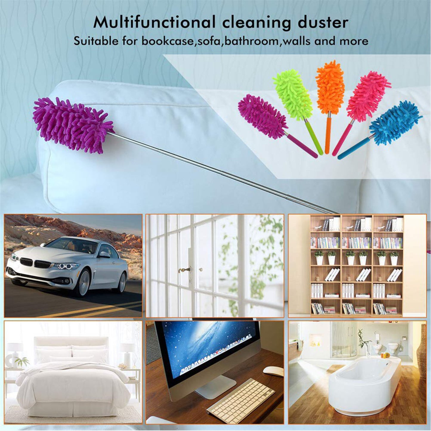 Multipurpose Microfiber Fan Cleaning Duster For Quick And Easy Cleaning
