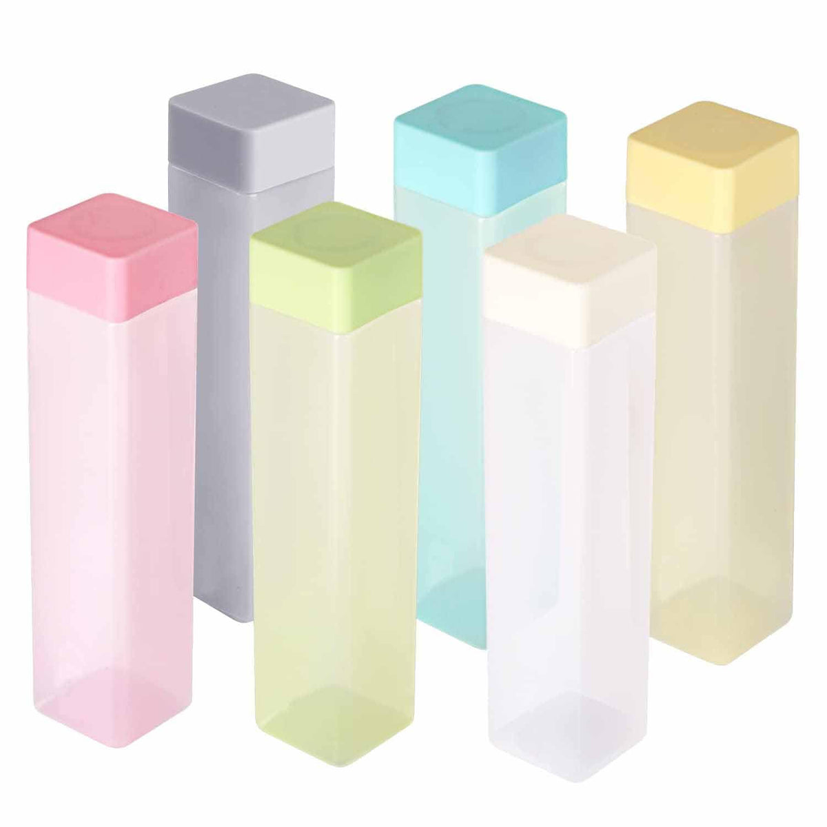 Large Capacity Plastic Water Bottles – Leakproof, BPA-Free, Wide-Mouth (6 Pc Set) HP DD