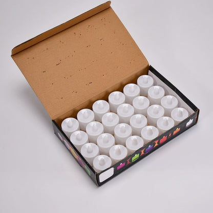 Decorative Flameless Candles Red LED Tealights (Pack of 24)