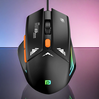 Portronics Vader gaming Mouse with 6 soundless buttons and adjustable DPI (BLACK)