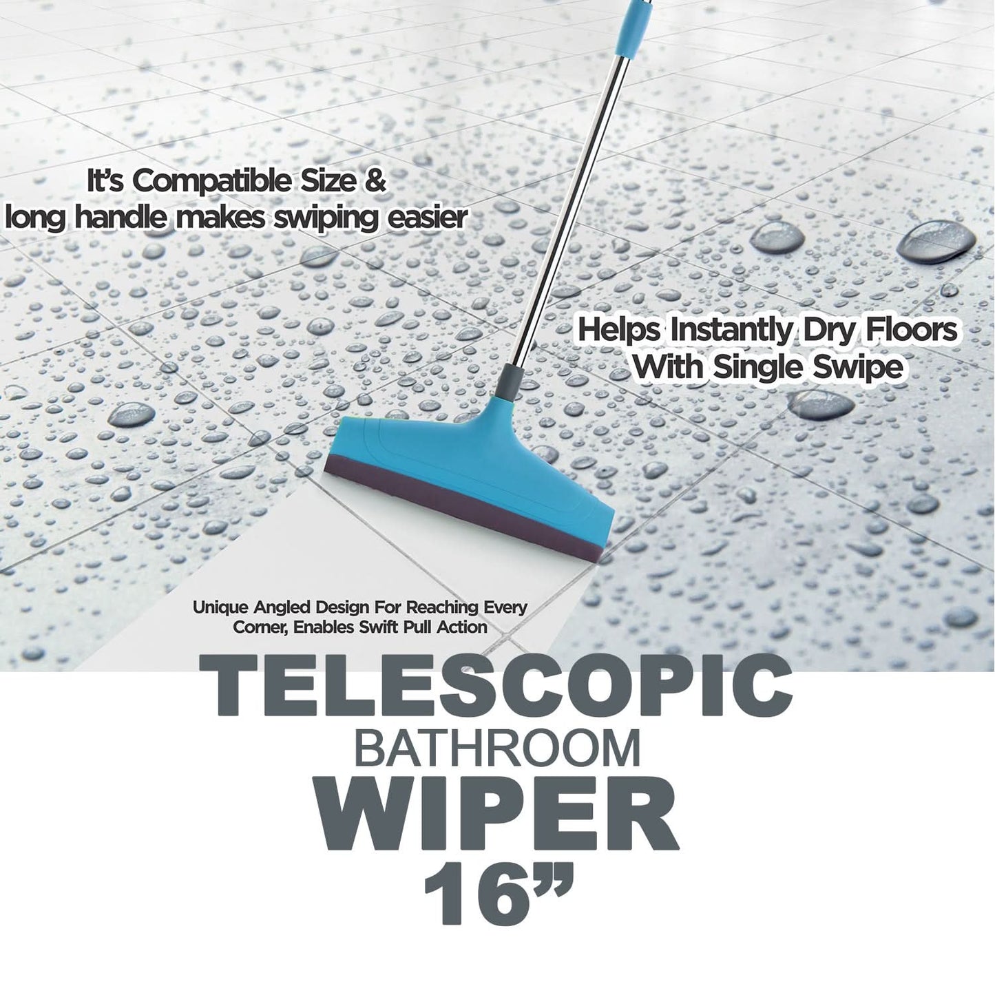 Adjustable Bathroomfloor Stainless Steel Rod Wiper
