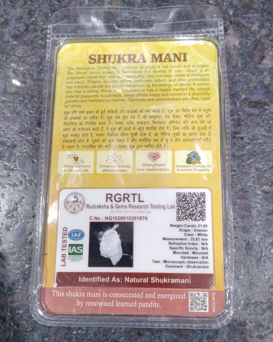 Shukra Mani – Sacred Venus Gemstone for Wealth, Attraction, Luxury & Relationship Harmony
