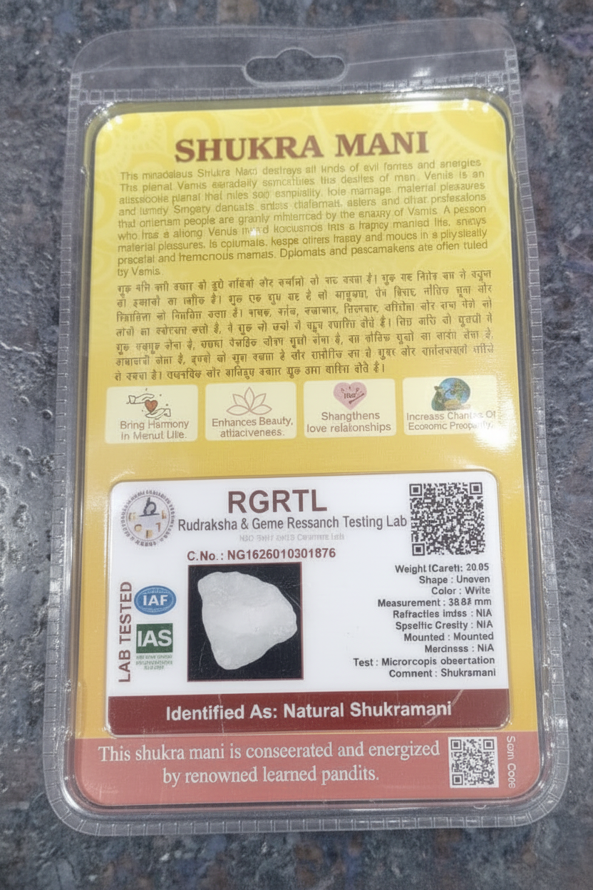 Shukra Mani – Sacred Venus Gemstone for Wealth, Attraction, Luxury & Relationship Harmony