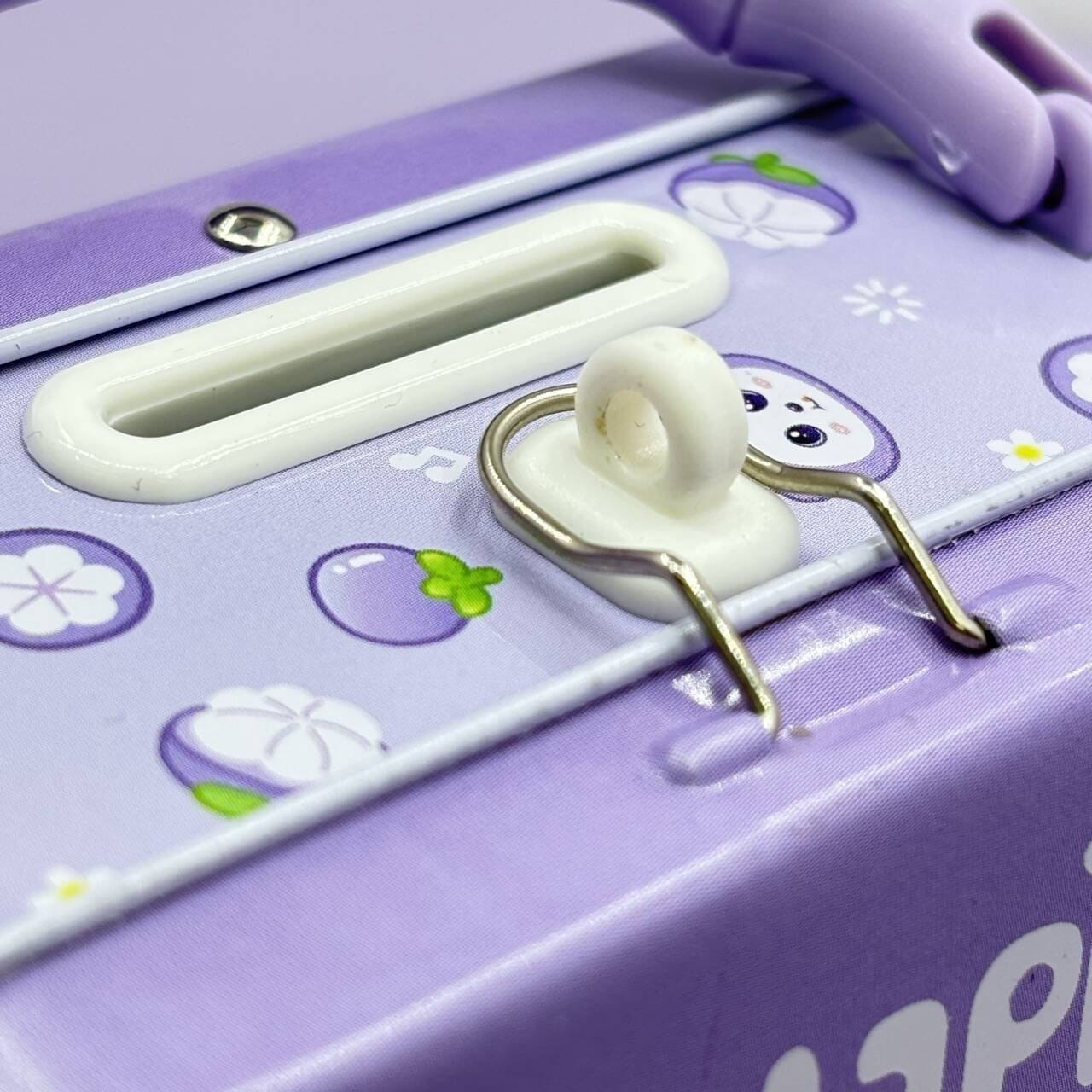 Cute Cartoon Metal Money Box with Lock & Key of Portable Kids Coin Bank with Handle (Multicolor) JR Enterprise