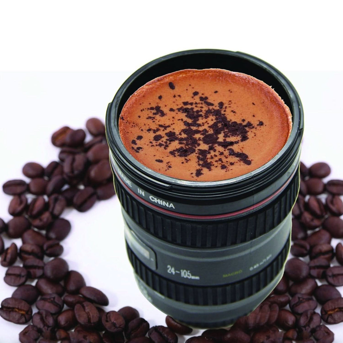 Plastic Camera Lens Stainless Steel Coffee Mug HP DD
