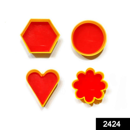 Cookie Cutter With Shape Heart Round Star And Flower (4 Pack)