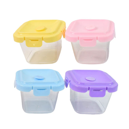 Plastic Food Storage Containers with Lids – 4 Pcs Set (500 ml Each)
