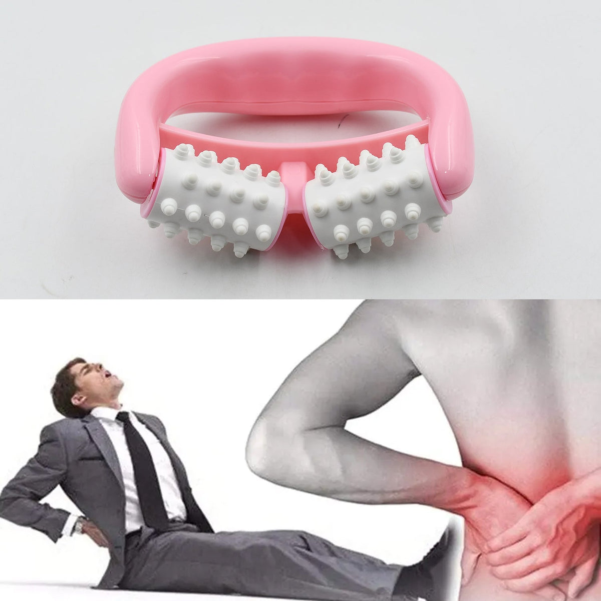 Manual Round Handle Plastic 2 Rollers Massage Roller Cellulite Roller For Legs Arms Back Muscle Pain Relief And Muscle Relaxation HP DD