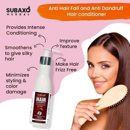 SUBAXO Herbal Hair Conditioner Reduce Hair Fall Protect Hair Damage Silkier & Strong Hair | (200 ml) - HalfPe