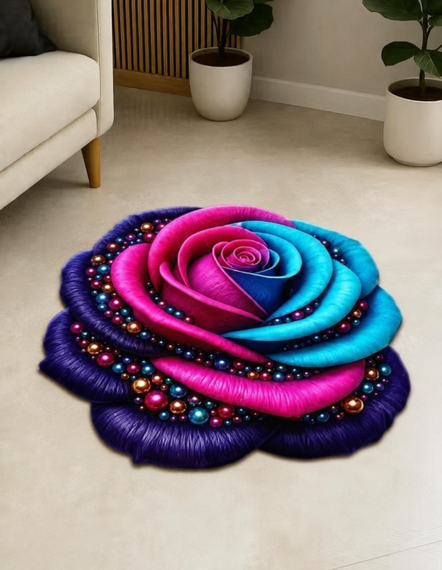 25X25 Inches Modern Decorative Door Mat | Water Absorbent Floor Mat for Living Room.