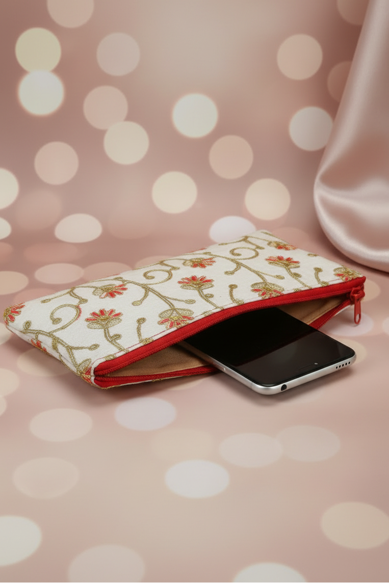 Elegant Floral Embroidered Clutch – Handcrafted Evening Bag for Women. RAYORA ENTERPRISE