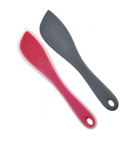 P-plus international silicone spatulas for non-stick cooking (multi colour, pack of 2) - HalfPe