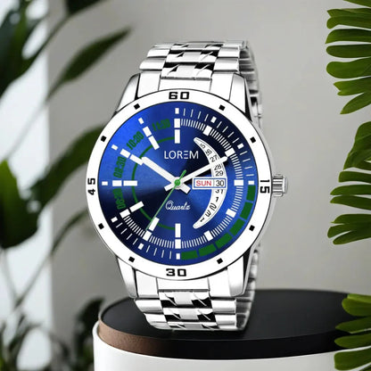 LOREM Blue Day Date Analog Watch For Men LR110