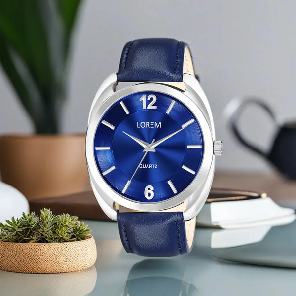 LOREM Blue Stylish Dial Analog Watch For Men LR80