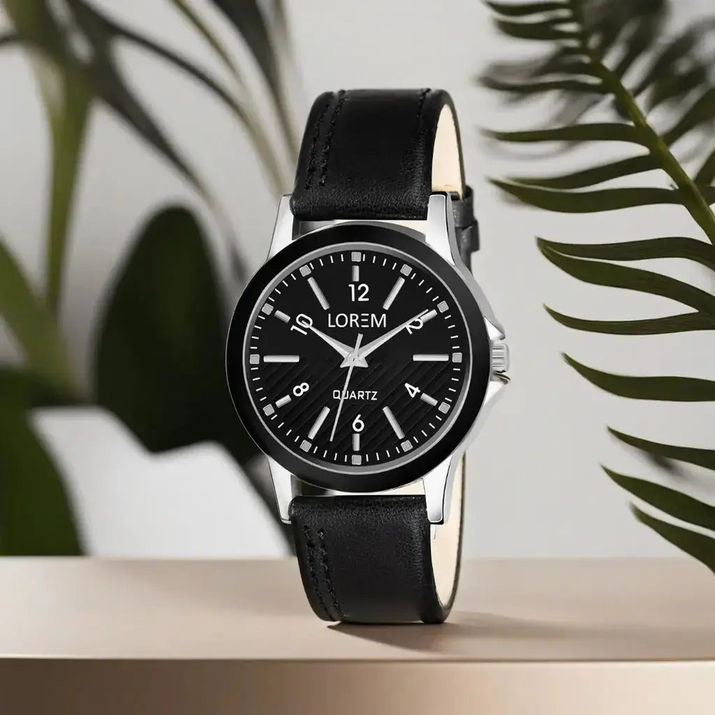LOREM Black Stylish Dial Analog Watch For Women LR340 LOREM
