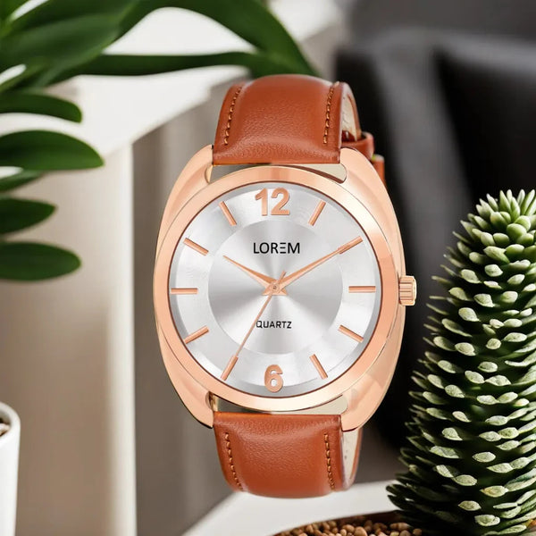 LOREM Silver Stylish Dial Analog Watch For Men LR78