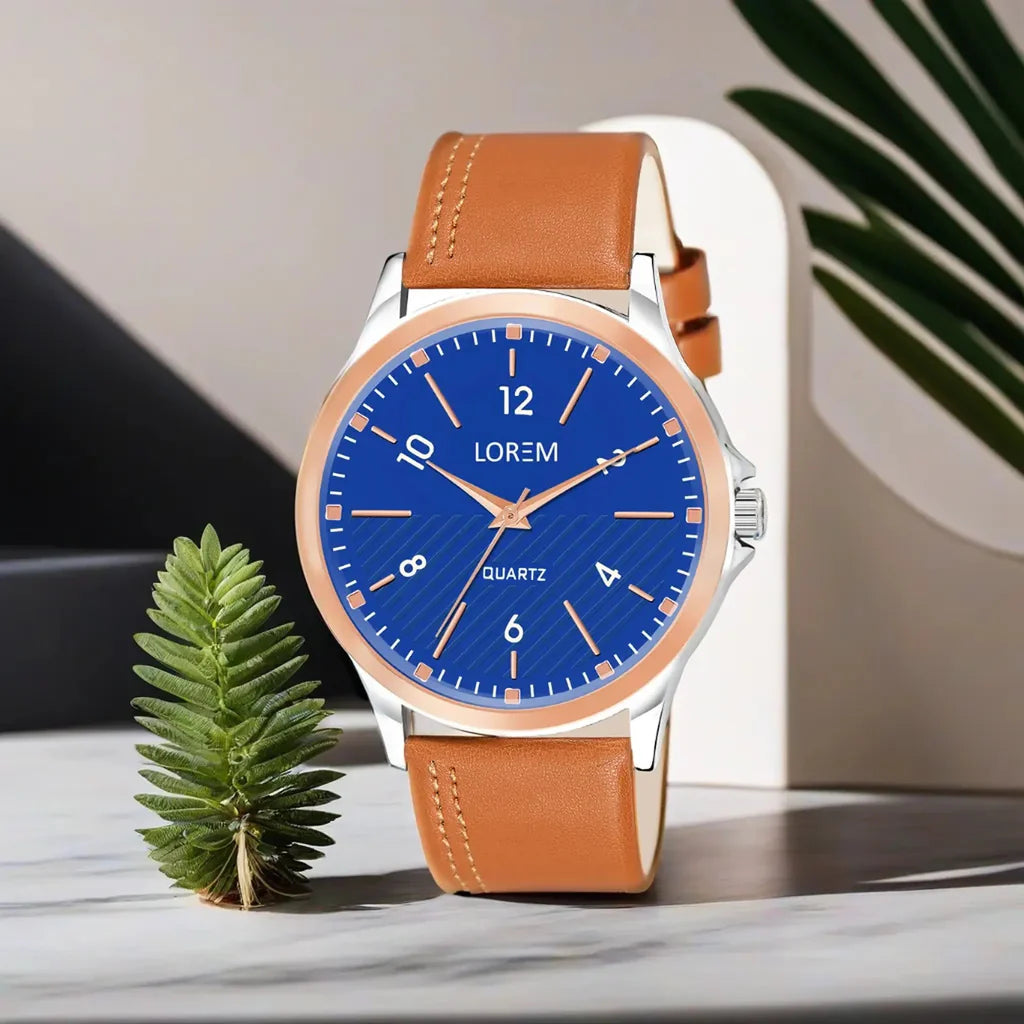 LOREM Blue Stylish Dial Analog Watch For Men LR95