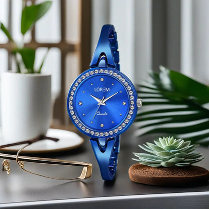 LOREM Blue Fancy Analog Watch For Women LR270