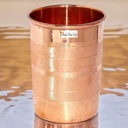 Pure Copper Tumbler (300ML) | PRISHA INDIA CRAFT