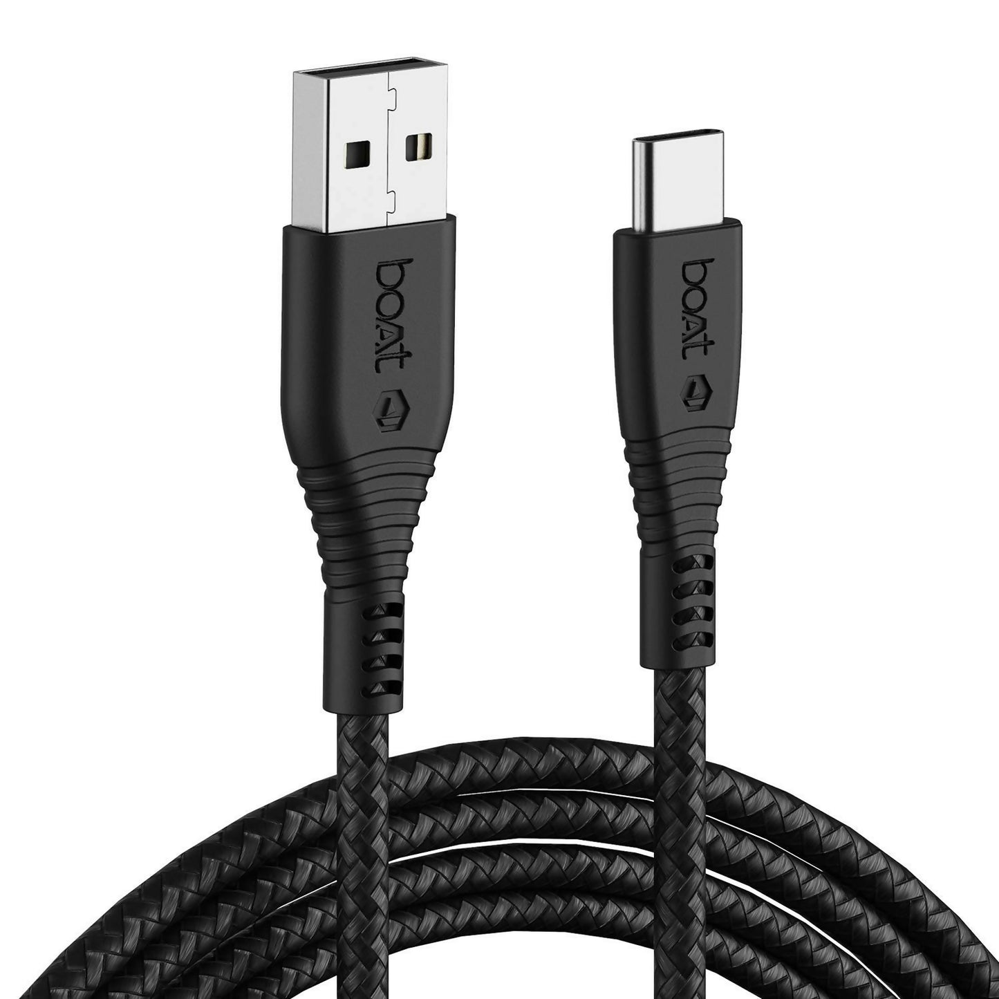 boAt Type C A325/A320 Tangle-Free, Sturdy Type C Cable, Compatible With Smartphones & Tablets 1.5Meter (Black)