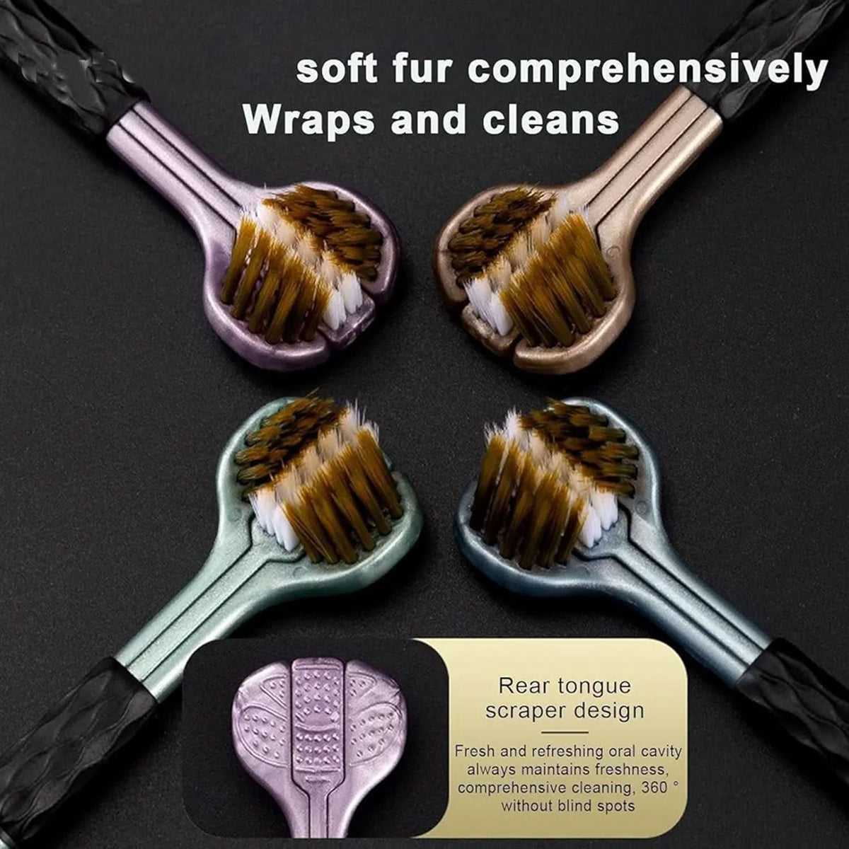 3 Sided Toothbrush Soft Bristle Toothbrush (2 Pc Set) HP DD