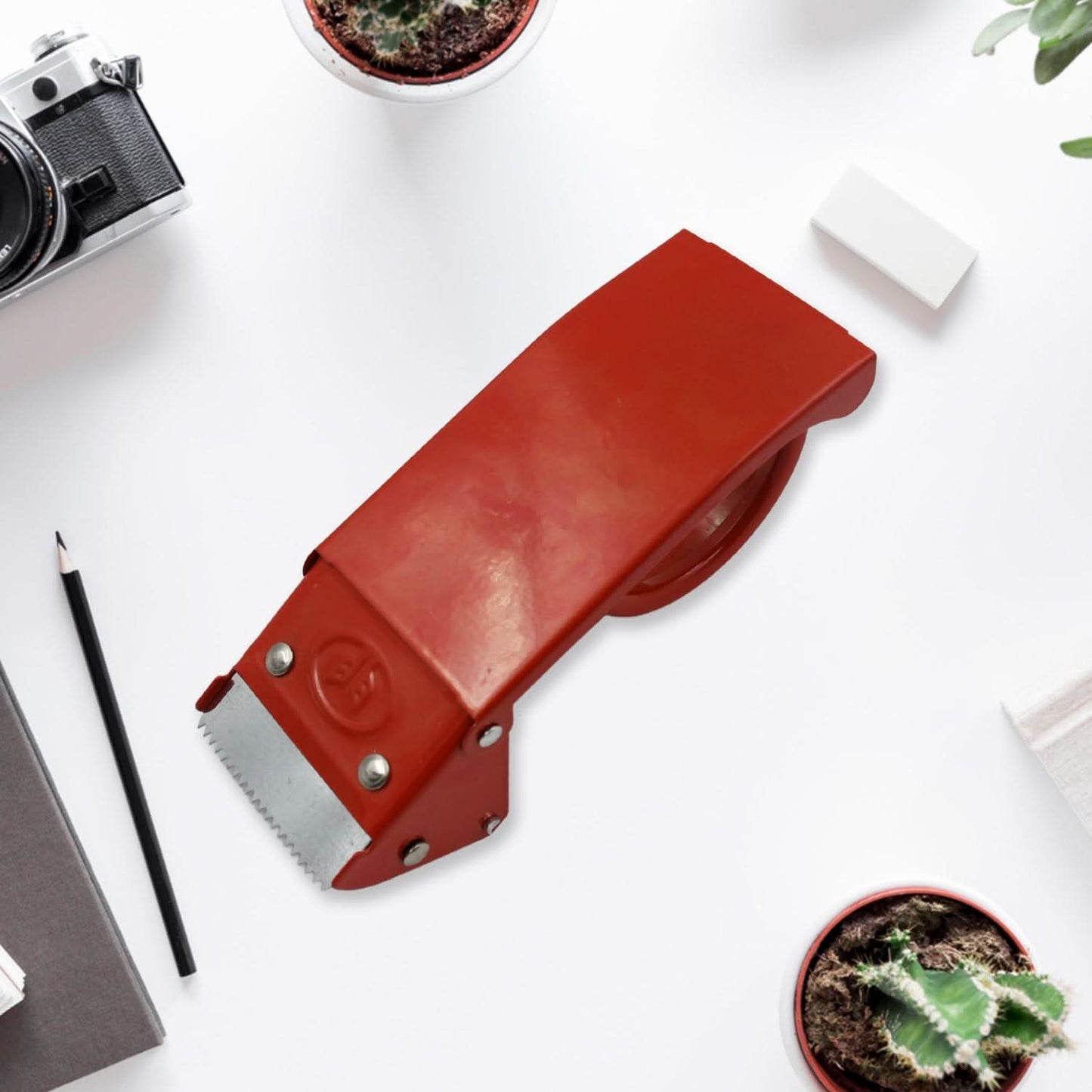 Metal Packing Tape Dispenser Cutter – 55mm for Home & Office Use