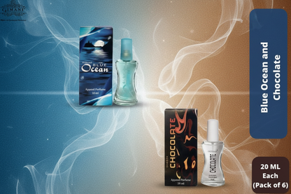 Gimani Blue Ocean(3pcs) and Chocolate(3pcs) Perfumes 20ml Each (Pack of 6) Gimanifragrances