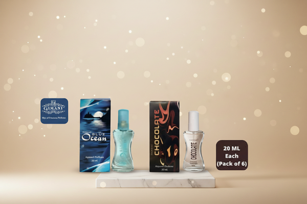 Gimani Blue Ocean(3pcs) and Chocolate(3pcs) Perfumes 20ml Each (Pack of 6) Gimanifragrances