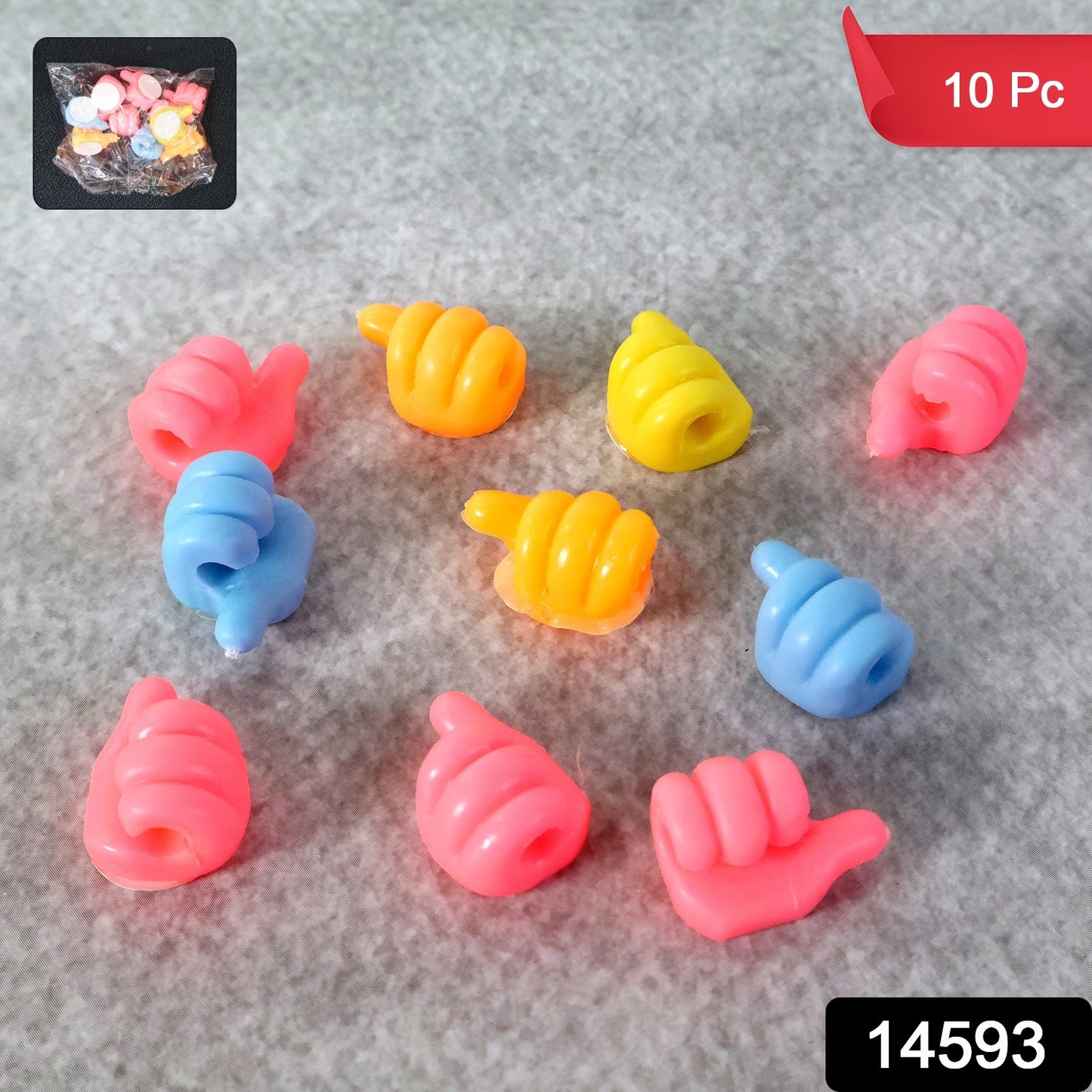 Mini Multi-Purpose Utility Hangers for Thumb-Style Anti-Slip Hooks for Drying Socks, - (10 Pc)