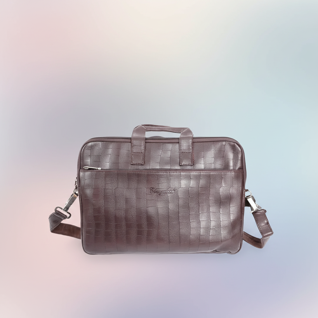 Elegant Leather Laptop Bag Set – Stylish & Functional for Work & Travel( Brown ) SUPER