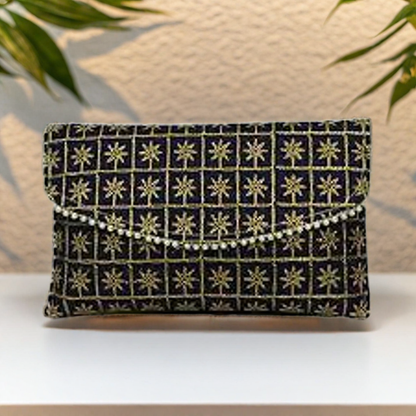 Synthetic Stylish Medium Clutch