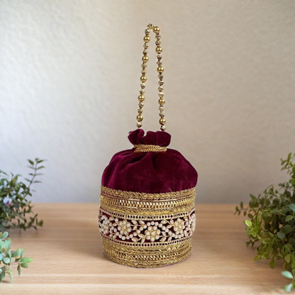 Embellished Potli Bag for Women & Girls – Traditional Ethnic Purse