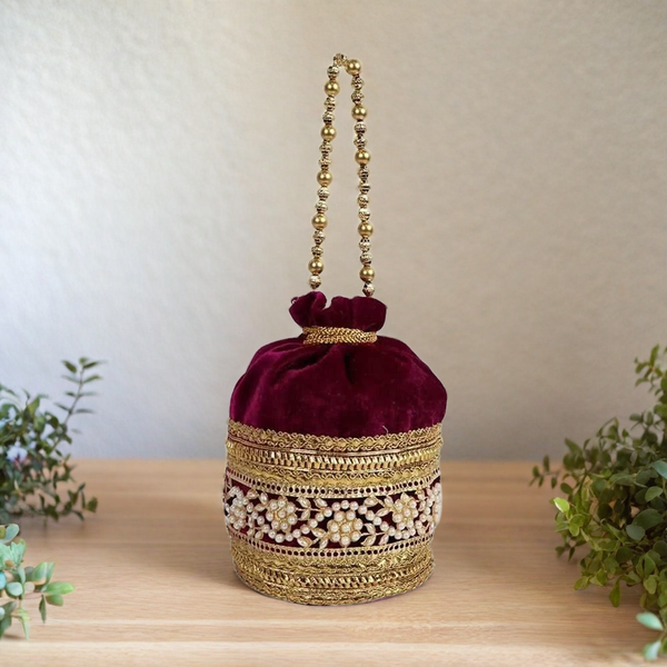 Embellished Potli Bag for Women & Girls – Traditional Ethnic Purse