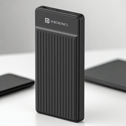 Portronics Luxcell B12 10,000mAh Power Bank with 12W Output (Black)