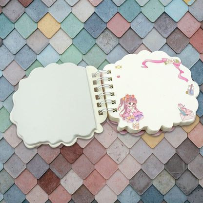 Mini Cartoon Diary – Pocket-Sized Travel Notebook with Fancy Printed Pages (1 Pc)