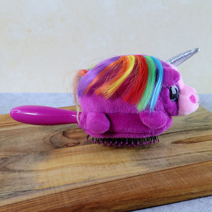 Kids Unicorn Plush Hair Brush - (1 Pc)