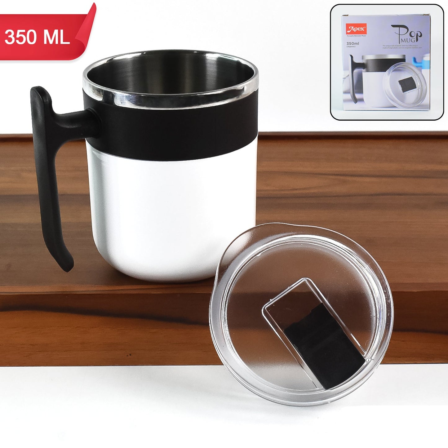 Apex Stainless Steel Pop Inner Mug  350 Ml Approx Capacity (1 Pc)