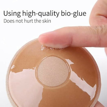 Women Girls Backless Stick On Bra Chest Lift Up Strapless Wire Free Push Up