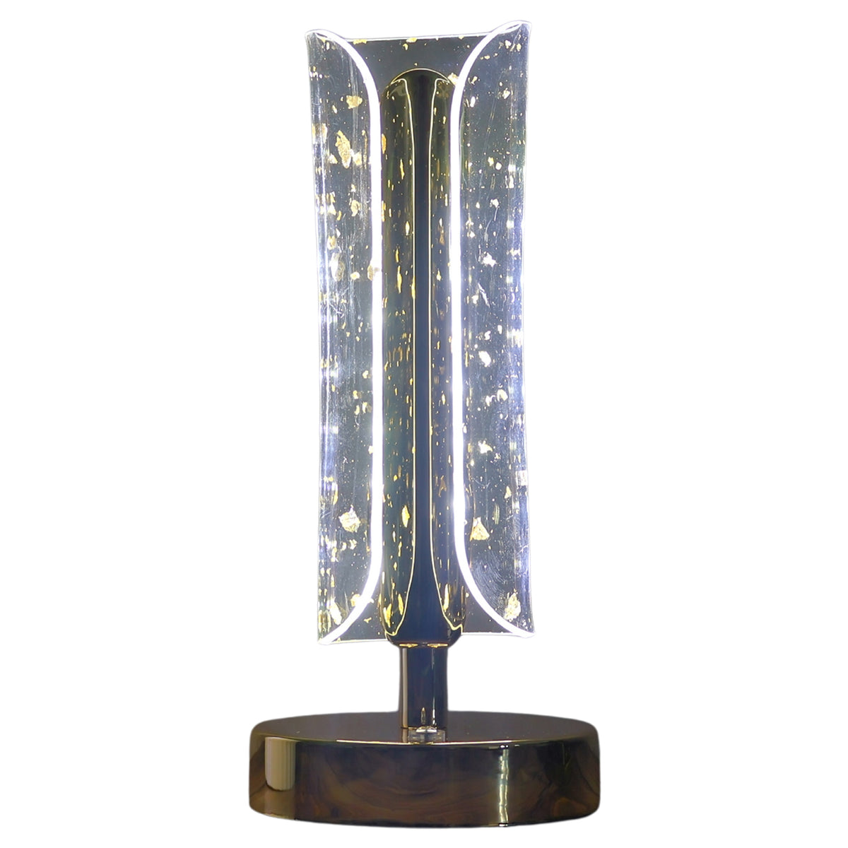 Crystal Table Lamp – Elegant Sparkle Design Golden Base LED Bedside Decorative Lamp for Bedroom, Living Room & Home Décor