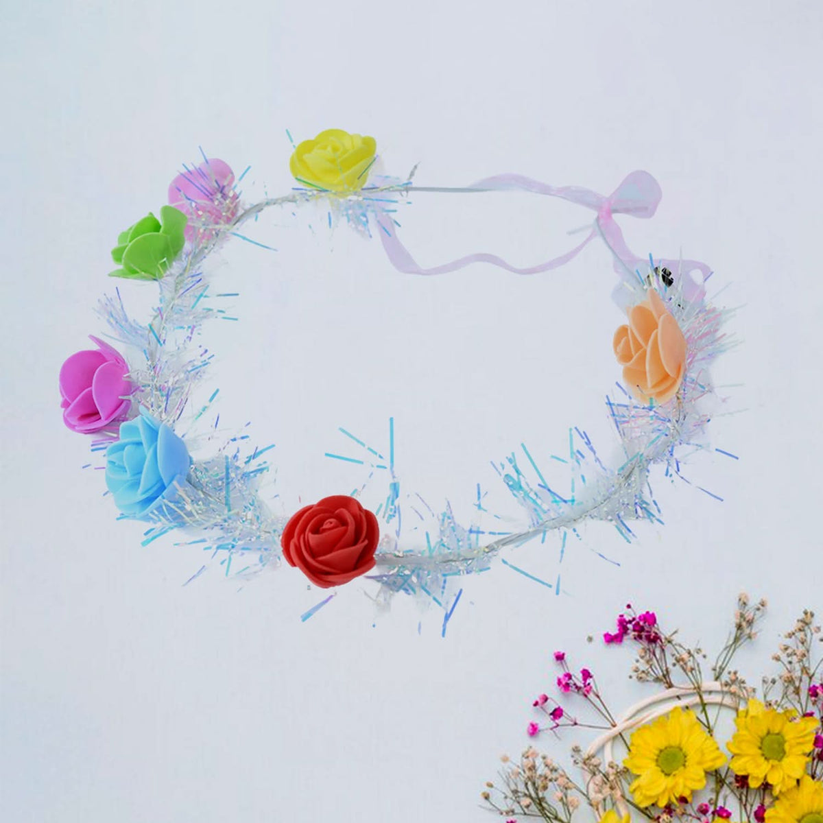 Led Flower Crown Headband  Multicolor Light-up (1 Pc) HP DD