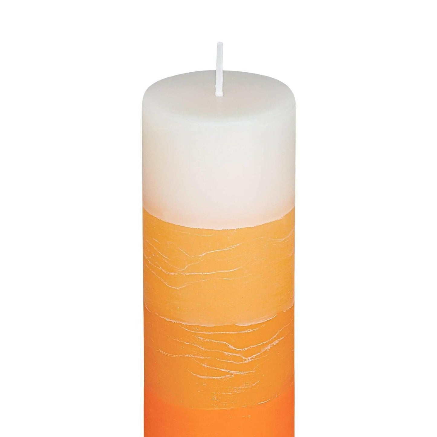 PROSPERRO LUMO by Parkash Candle Set of 3 Fragrance Pillar Candles Shade Finish (Orange - Sandalwood) - HalfPe