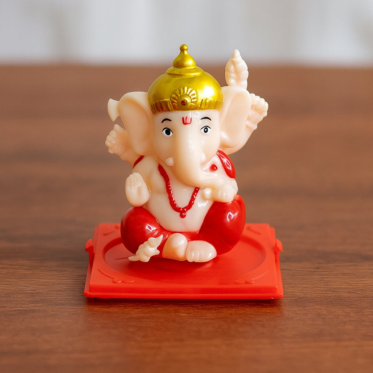 Decorative Small Lord Ganesh Idol In Transparent Case (1 Pc) HP DD