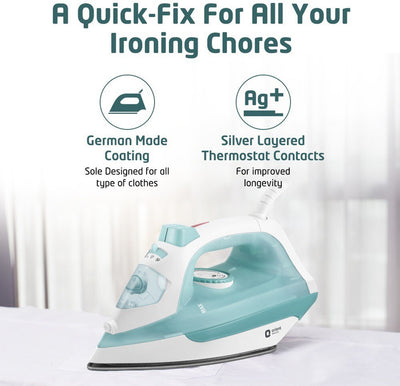 Orient Electric Fabrifeel SIFF20WGP 2000 W Steam Iron (White, Green)