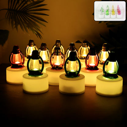 Decorative Candle Lamps with Multicolor Glow, Battery Operated Flameless Tealight for Festivals(12 Pc)