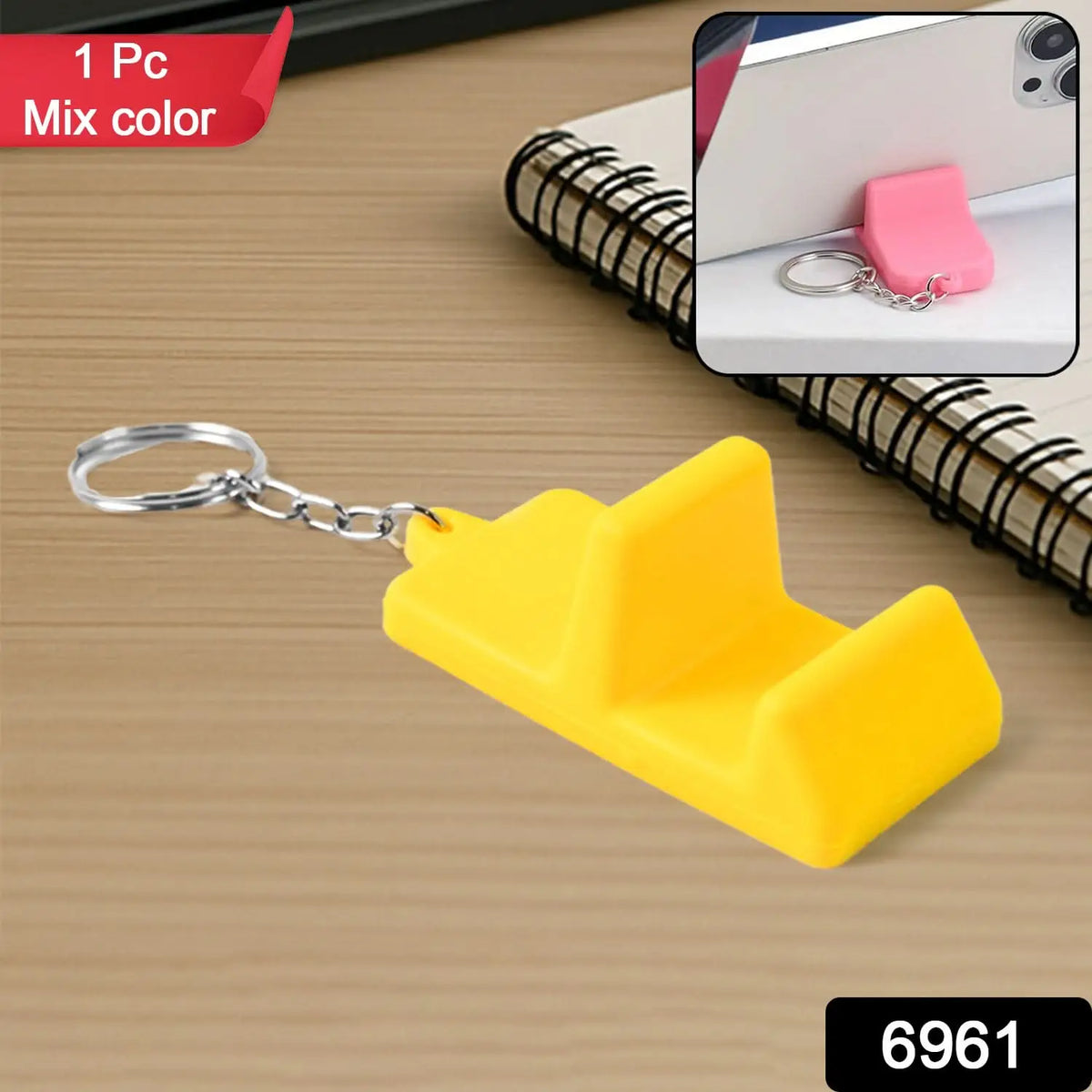 Plastic 2-in-1 Mobile Stand Keychain (1 Pc) HP DD