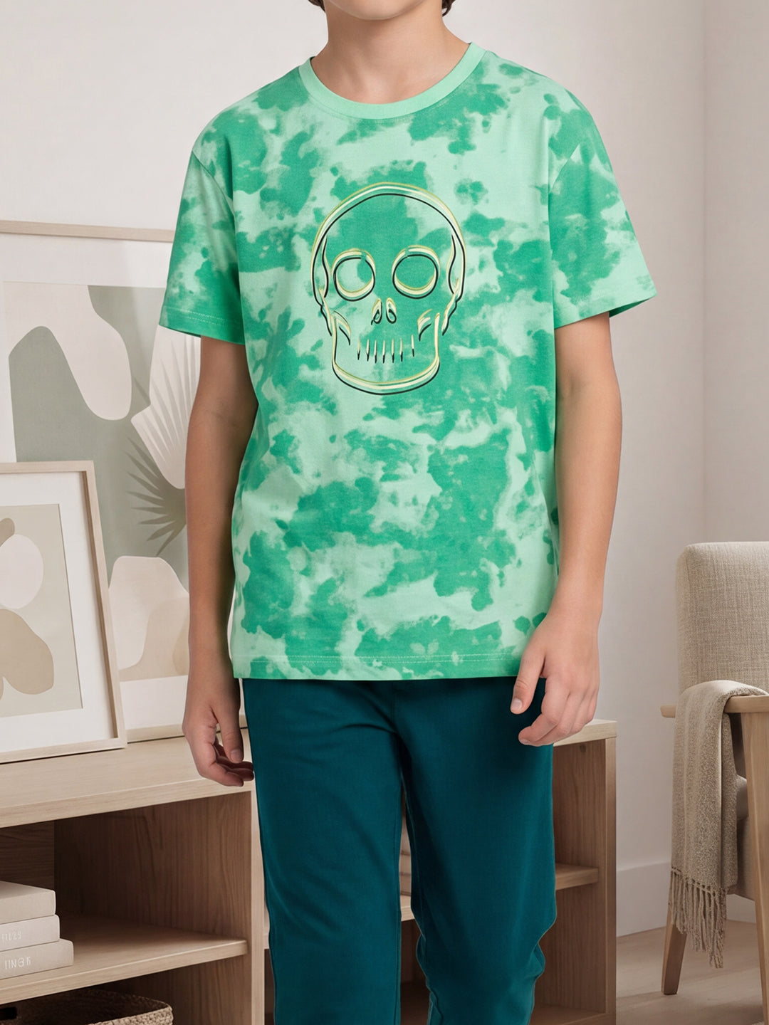 Lil Tomatoes Boys Cotton Night Suits - Teal